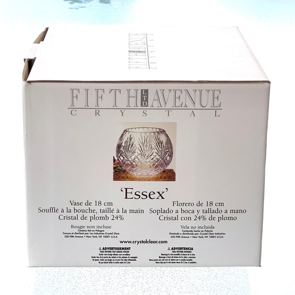 Fifth Avenue Lead Crystal ‘Essex’ Rose Bowl - Picture 9 of 10